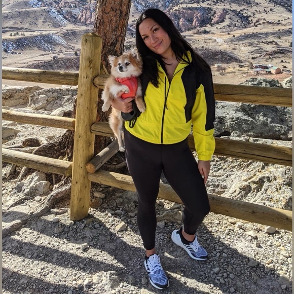 WMNS MD The North Face Peril Wind Windbreaker - Lemon Hooded Light Jacket - Picture 2 of 3